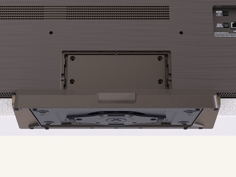 Installationsvideo zur Montage des Standfußes für den LG OLED evo AI C4 Fernseher.